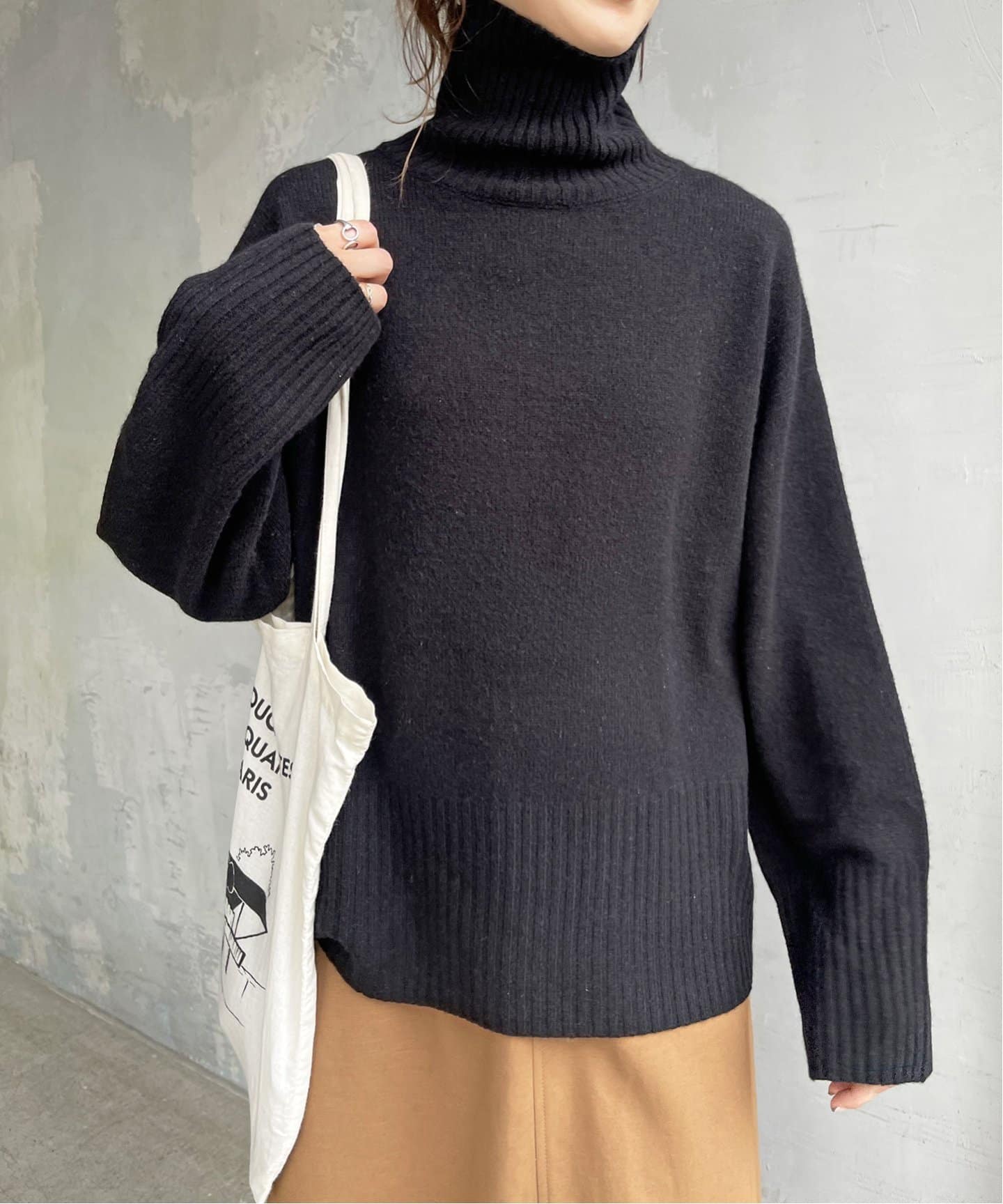 ウールカシミヤ タートルネックプルオーバー（ニット／セーター