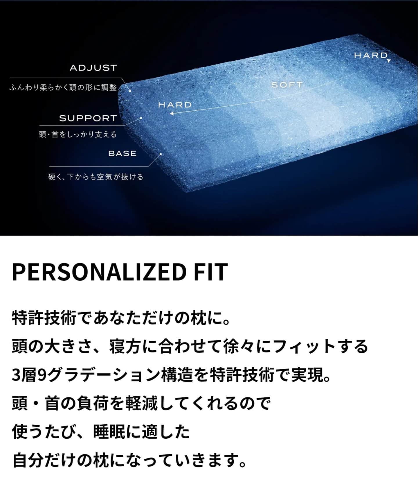 BRAIN SLEEP/ブレインスリープ】ピロー HIGH 枕 本体 (9グラデーション