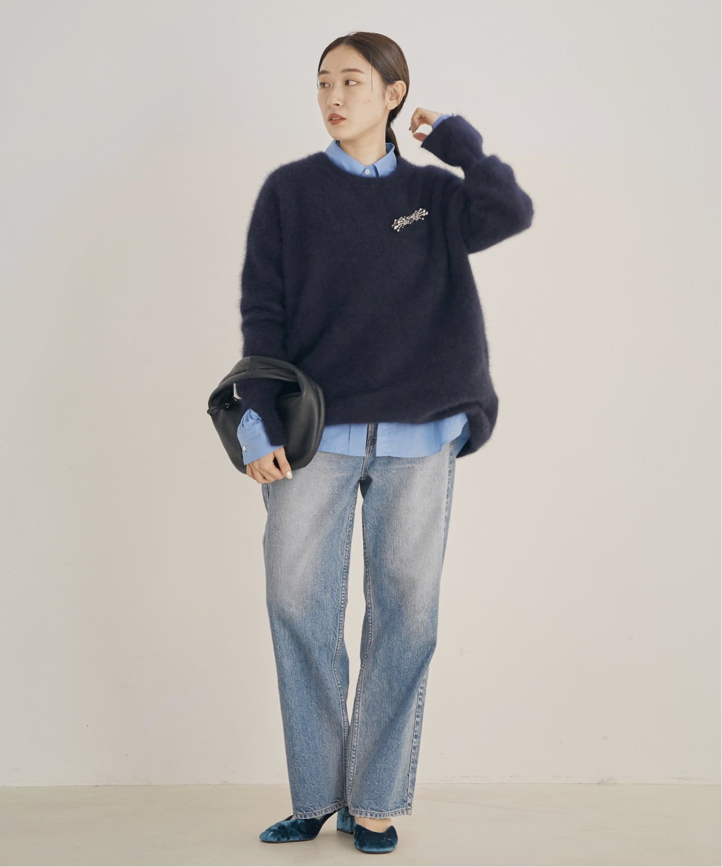 upper hights/アッパーハイツ】別注 THE HIM ワイドストレートデニム