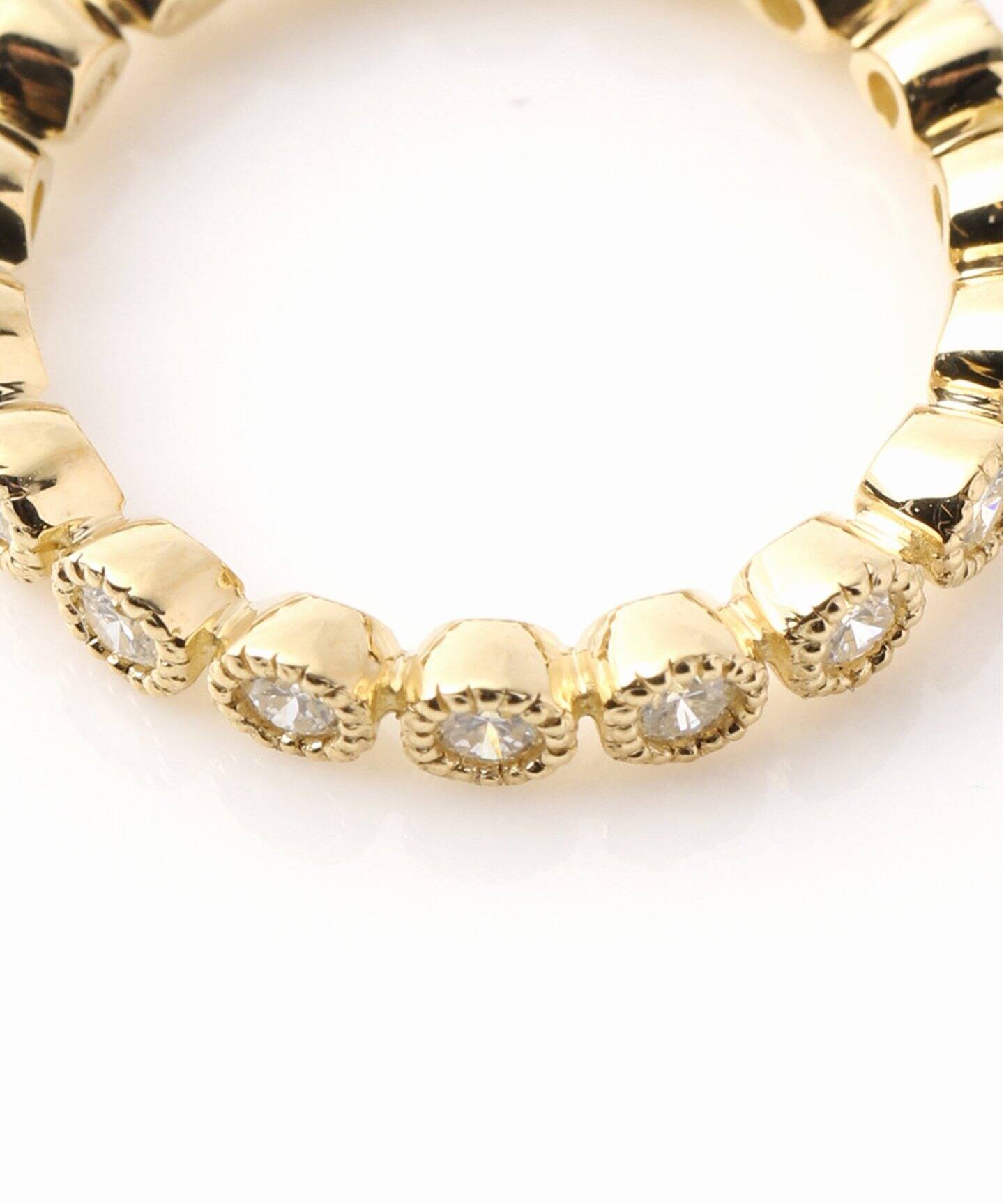 ミル打ちフルエタニティーダイヤリング*7 K18（リング）｜Lilas（リラ