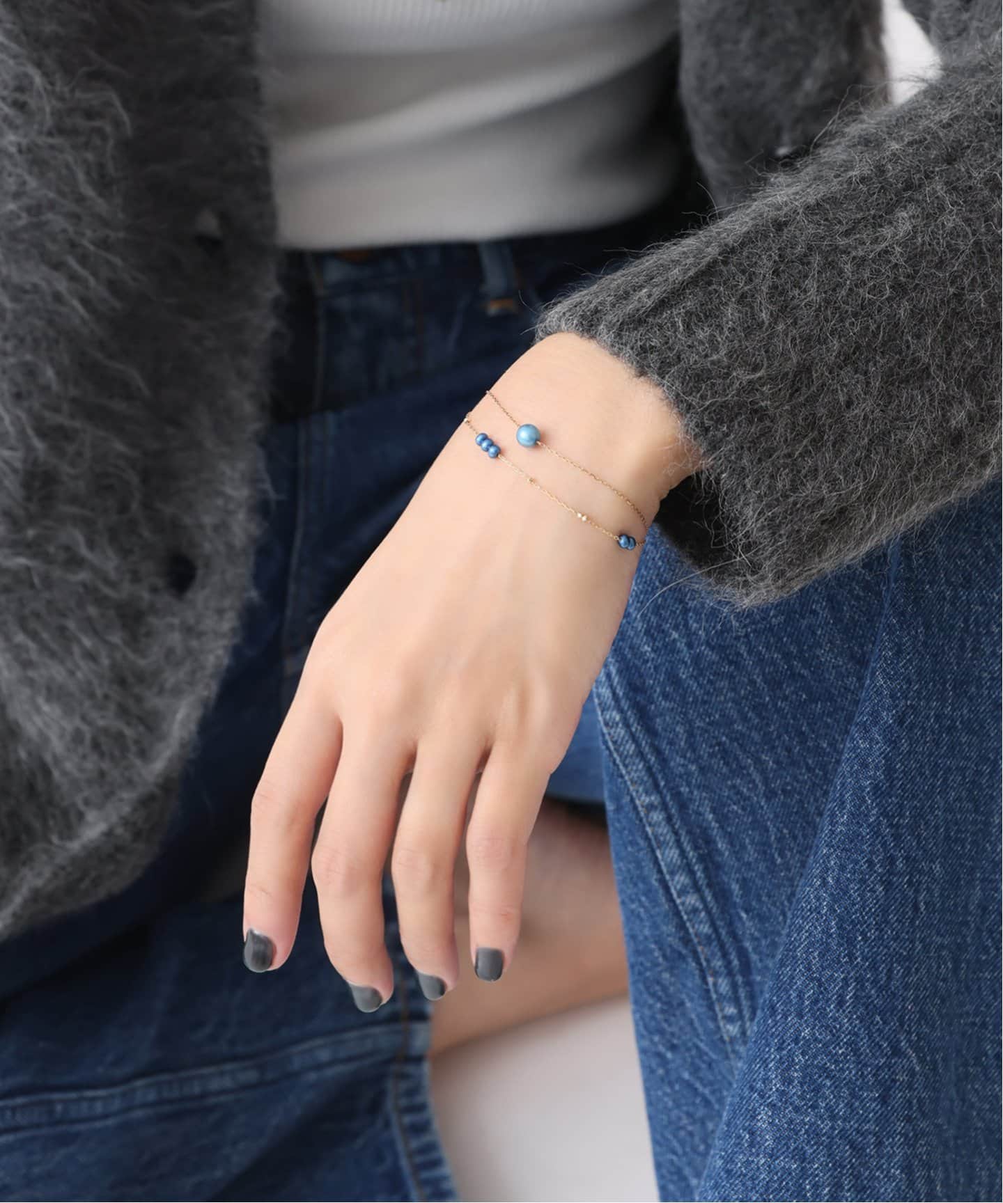 インディゴパールソロバンミラーブレスレット K10（ブレスレット