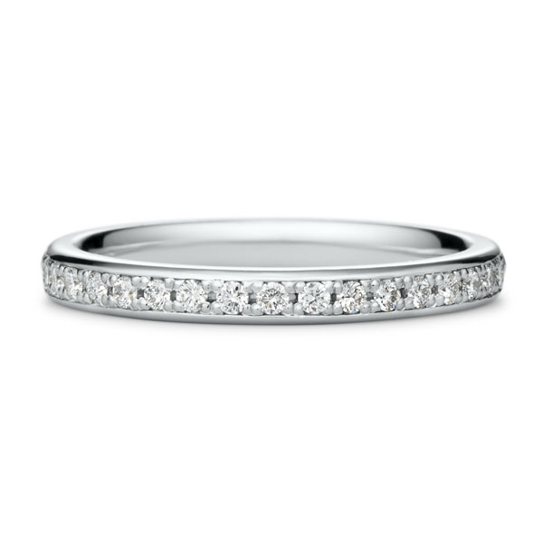 PT950 オーバル フレーム ダイヤモンド ハーフエタニティ リング 2.3mm