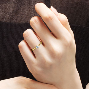 K18YG ドマーニ ソリティア リング 0.3ct｜婚約指輪（エンゲージリング