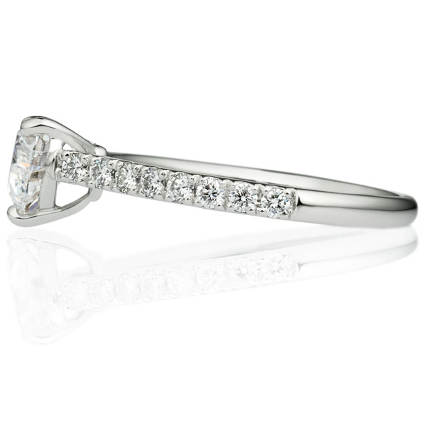 PT950 プレイズ ハートシェイプ ダイヤモンド エタニティタイプ リング