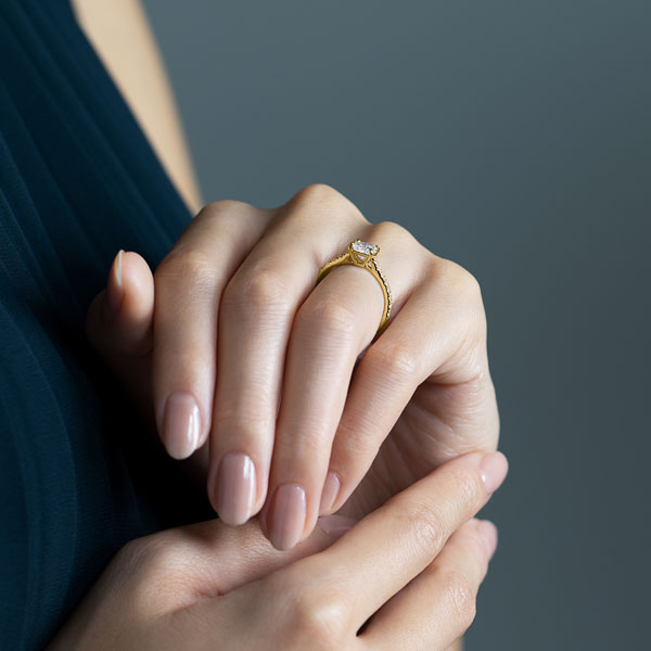 K18YG プレイズ プリンセスカット ダイヤモンド エタニティタイプ