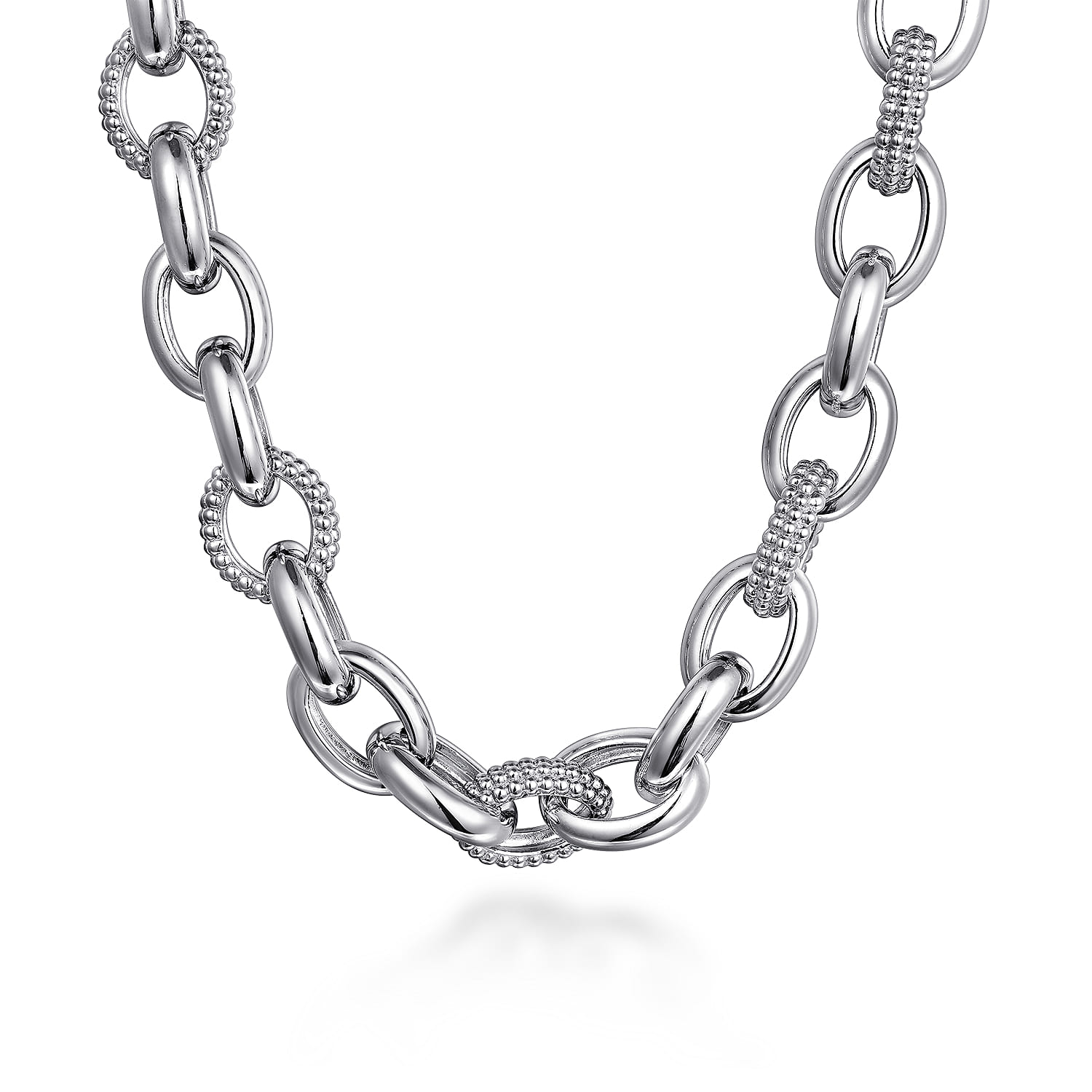925 Silver Chain Bujukan Necklace. SKU: NK7484-18SVJJJ | Gabriel & Co.