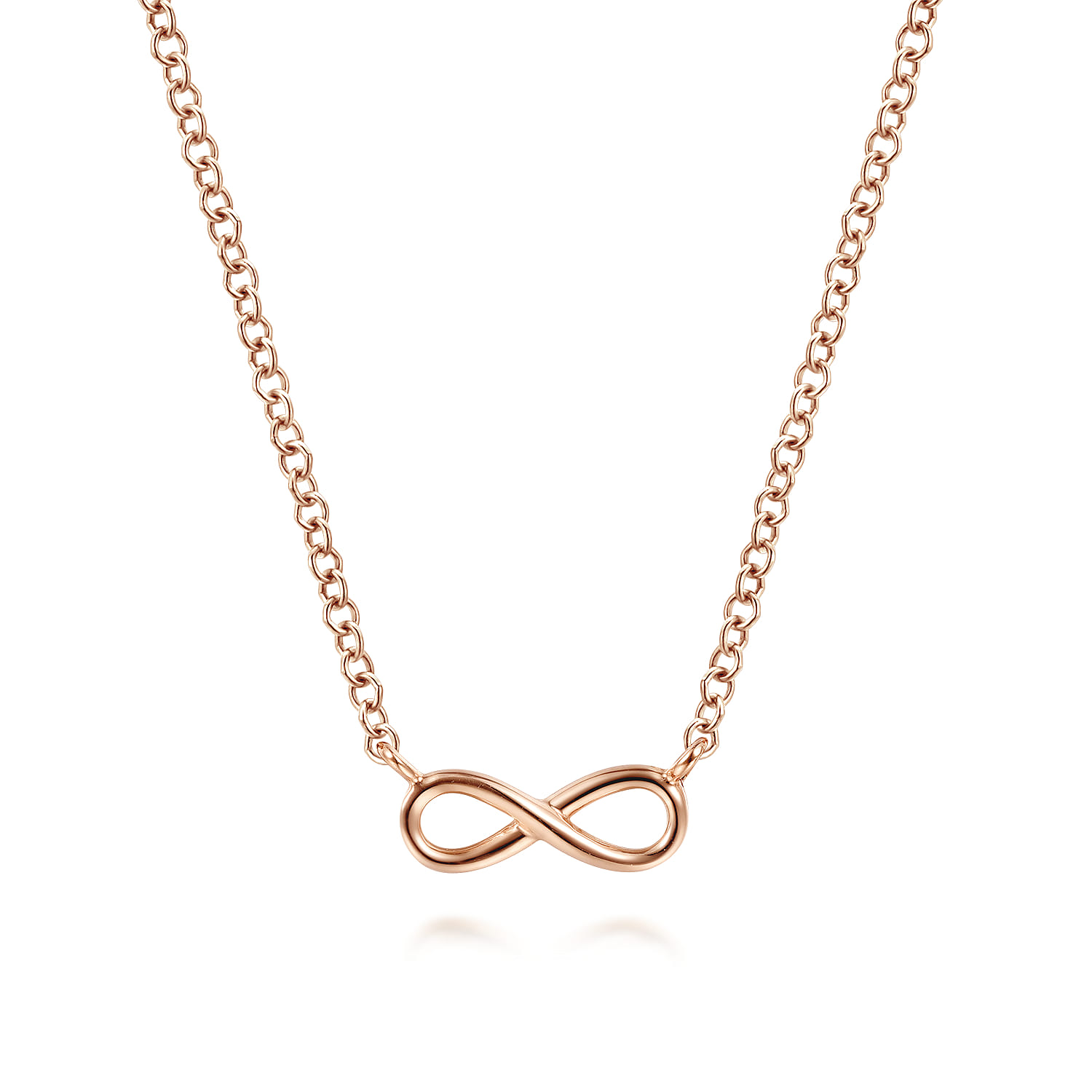 14k Rose Gold Bar Contemporary Necklace. SKU: NK6434K4JJJ