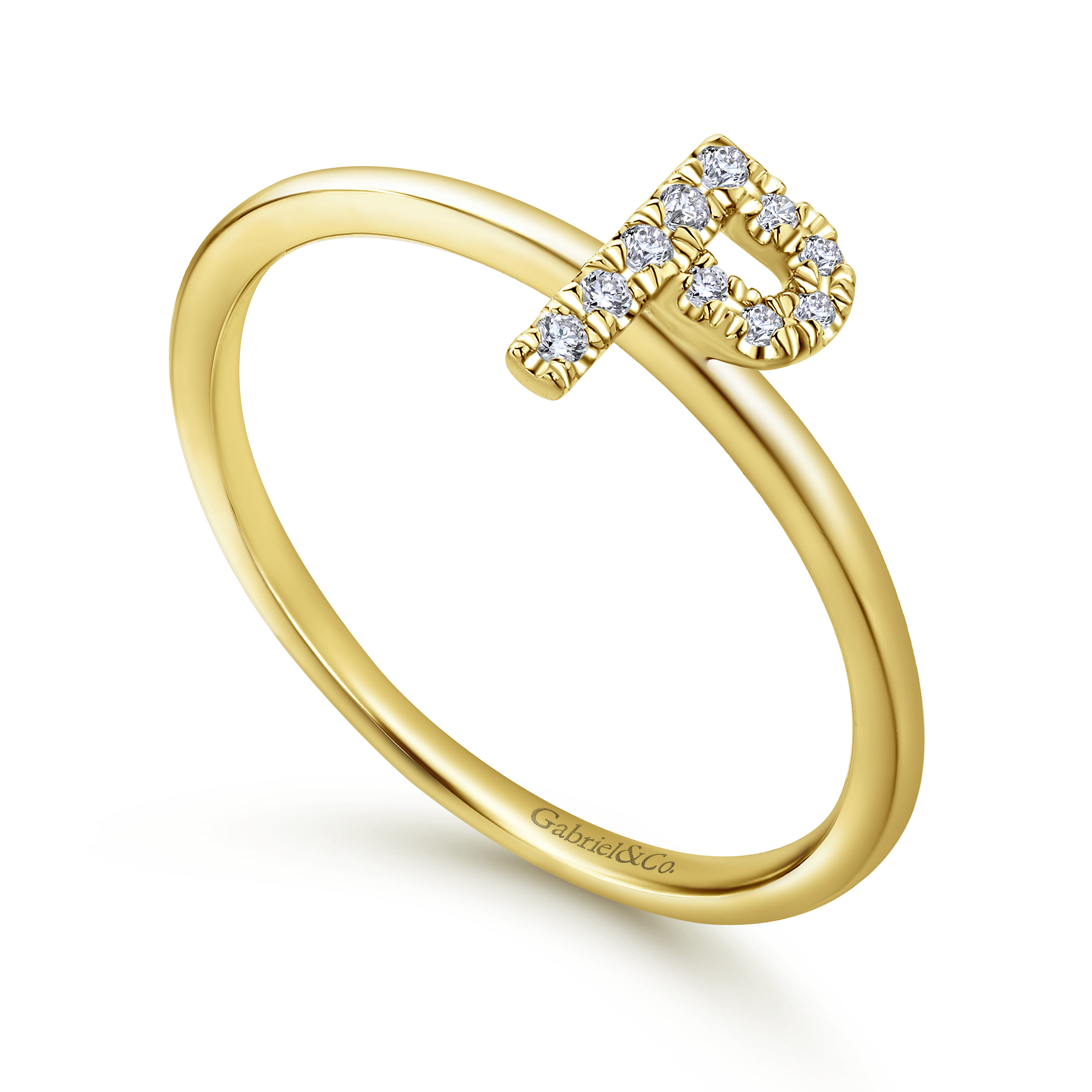 14k Yellow Gold Initial Lusso [Ring Type]. SKU LR51164P-Y45JJ