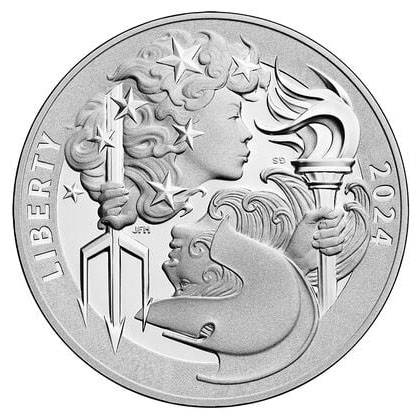 2024 P American Liberty Medals Liberty & Britannia 1oz Silver DCAM