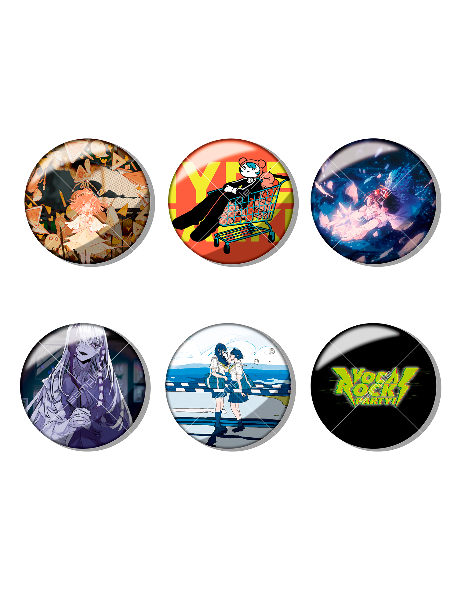 VOCAROCKPARTY!】ランダム缶バッジ【Cloud Nine SHOP】