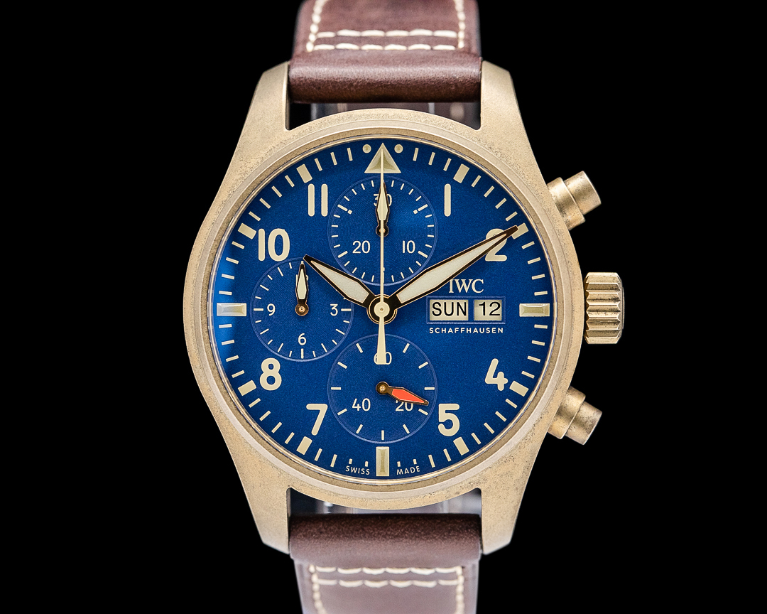 64152) IWC IW388109 Pilot Chronograph 41MM Bronze Blue Dial