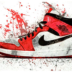 Air Jordan 1 Poster Basketball Shoes Print Michael Jordan Wall Art