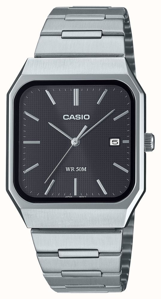 Casio Core MTP-B185D Slim (32.5mm) Black Dial / Stainless Steel
