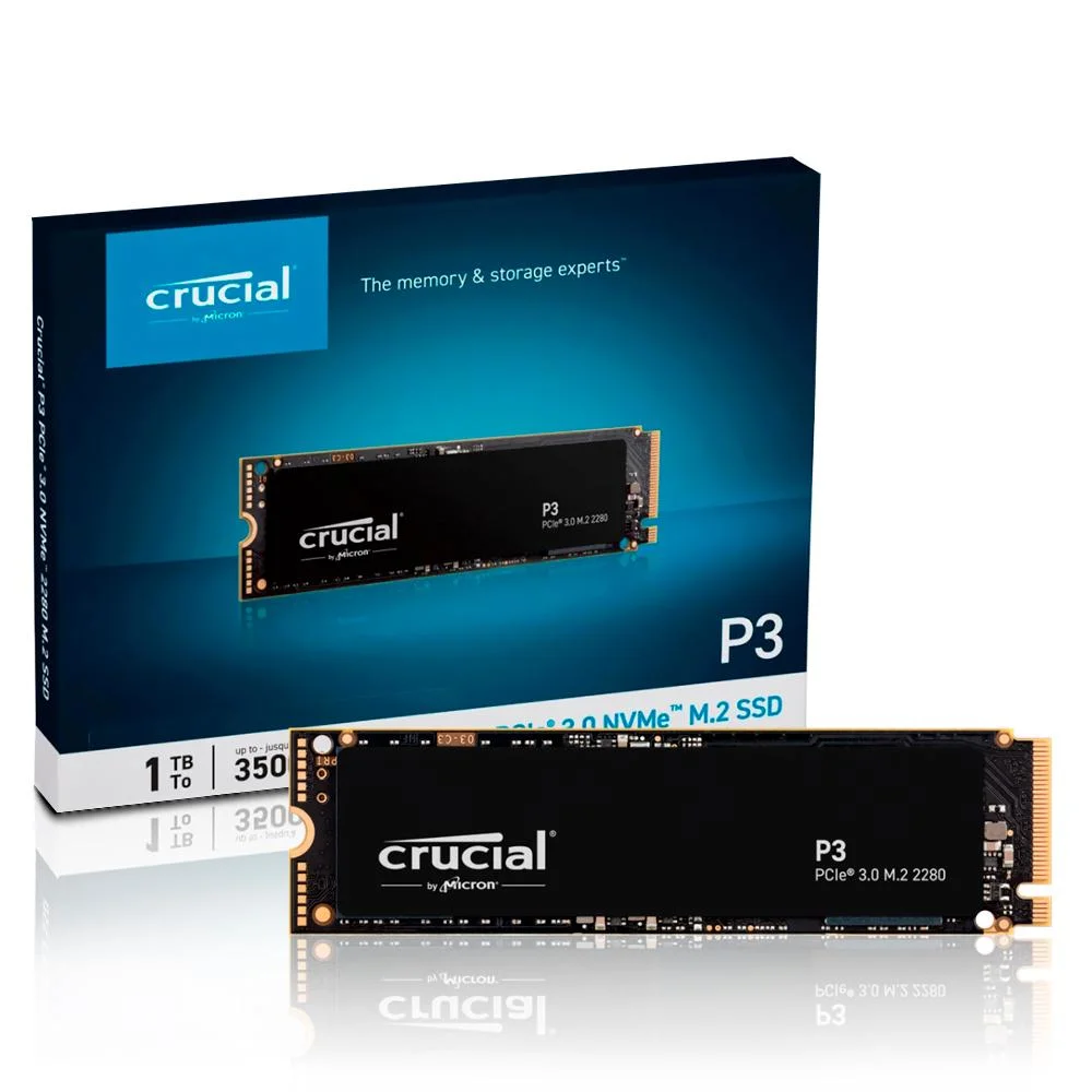 SSD Crucial 1TB Nvme Pcie P3 Ct1000p3SSD8 KaBuM