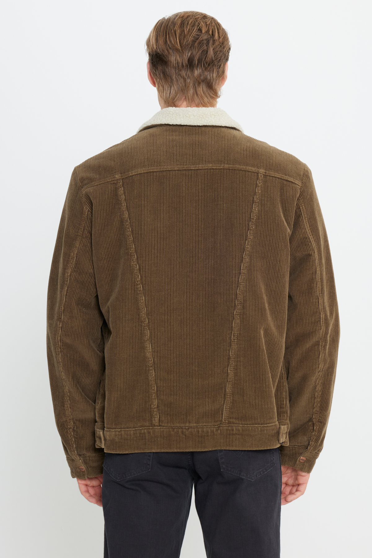 Regular Fit Normal Kesim Tam Düğmeli Camel Sherpa Ceket W4MS88455