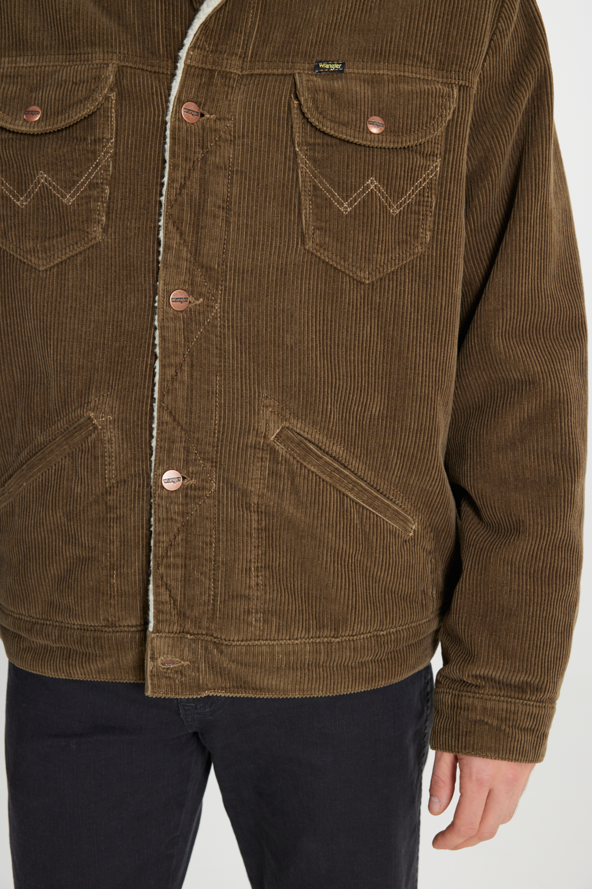 Regular Fit Normal Kesim Tam Düğmeli Camel Sherpa Ceket W4MS88455