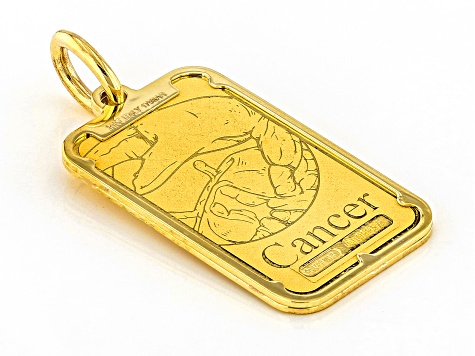 24k Yellow Gold 2g Cancer Ingot with 14k Yellow Gold Frame