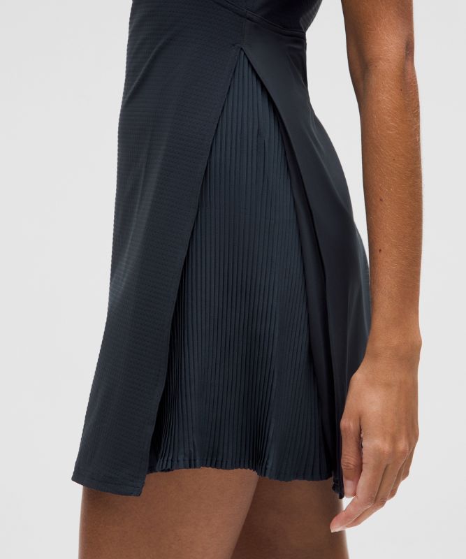 グリッドテクスチャー ノースリーブテニスドレス | ワンピース＆ドレス