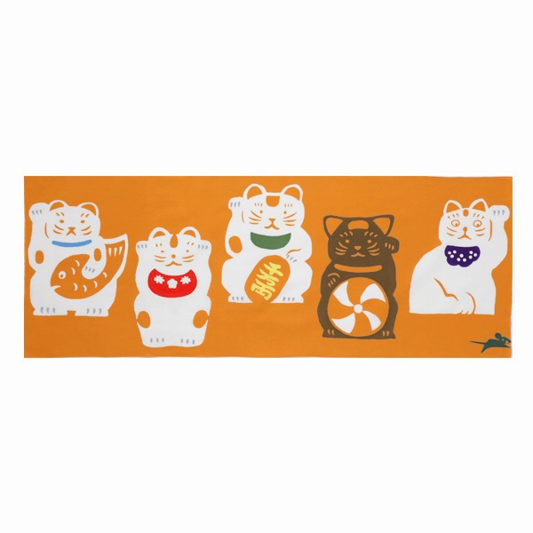 注染手拭い 招き猫と鼠｜かばんの中身｜中川政七商店 公式サイト