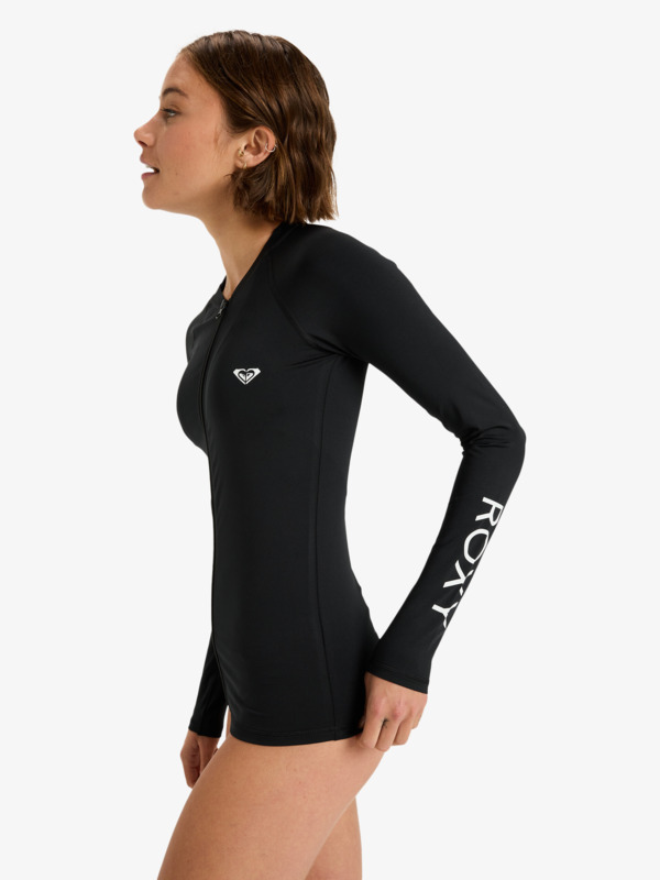 New Essentials - Long Sleeve Zip-Up Rash Vest for Women | Roxy