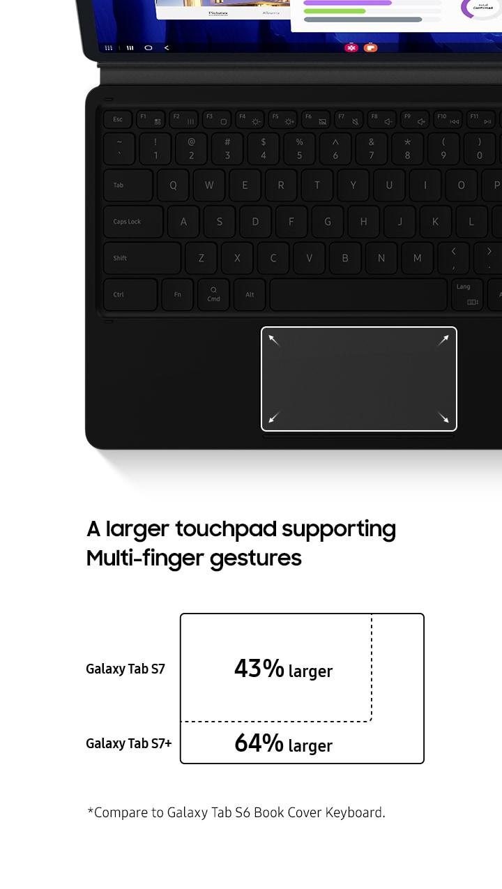 キーボードカバー | Galaxy Tab S8+ Book Cover Keyboard Black