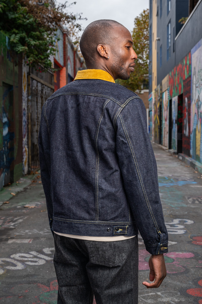 Flat Head Indigo Left Hand Twill Denim Jacket - Blanket Lined