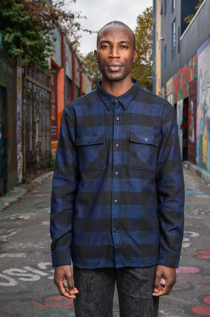 Flat Head TWO 100 CAPSULES WITHOUT SLEEP Indigo-Dyed Flannel Work