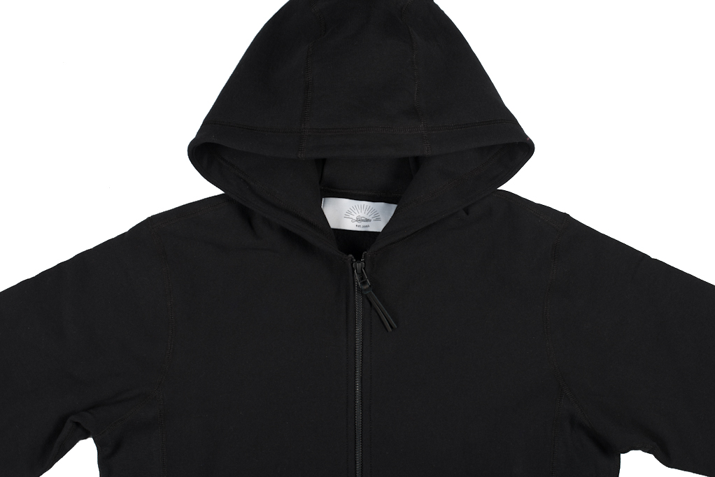 3sixteen Heavyweight Hoodie - Black Zip-Up