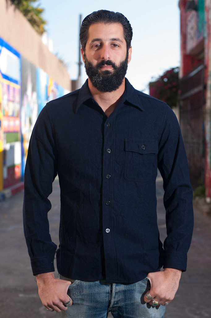 Buzz Rickson Navy Wool Flannel CPO Shirt