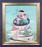 藤城清治「花と少女」リトグラフ :: 絵画買取・販売 - シバヤマ