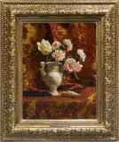 青木敏郎「椿と楽譜」油彩 4号 :: 絵画買取・販売 - シバヤマ