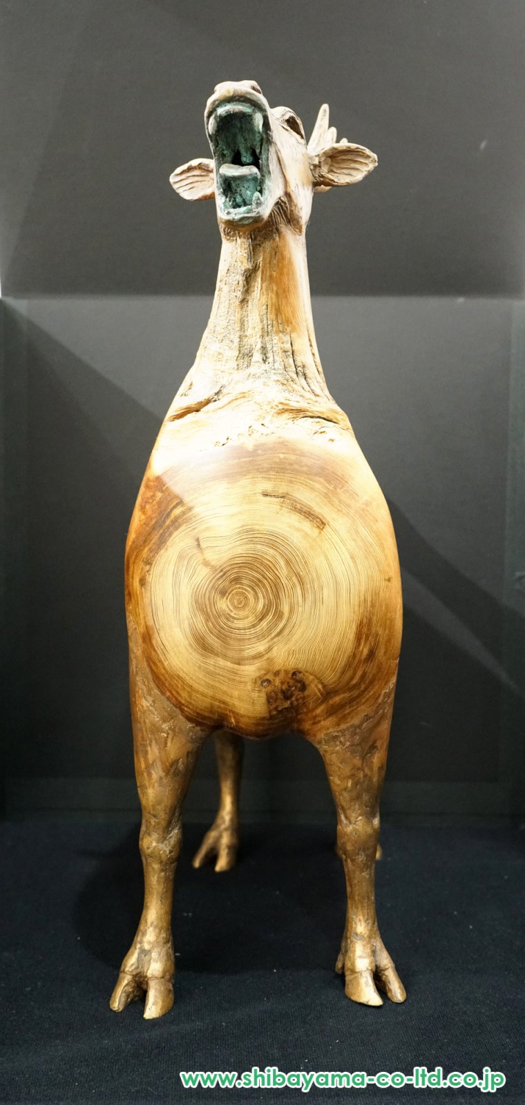 天野裕夫「トナカイ」ブロンズ＋木彫 :: 絵画買取・販売 - シバヤマ