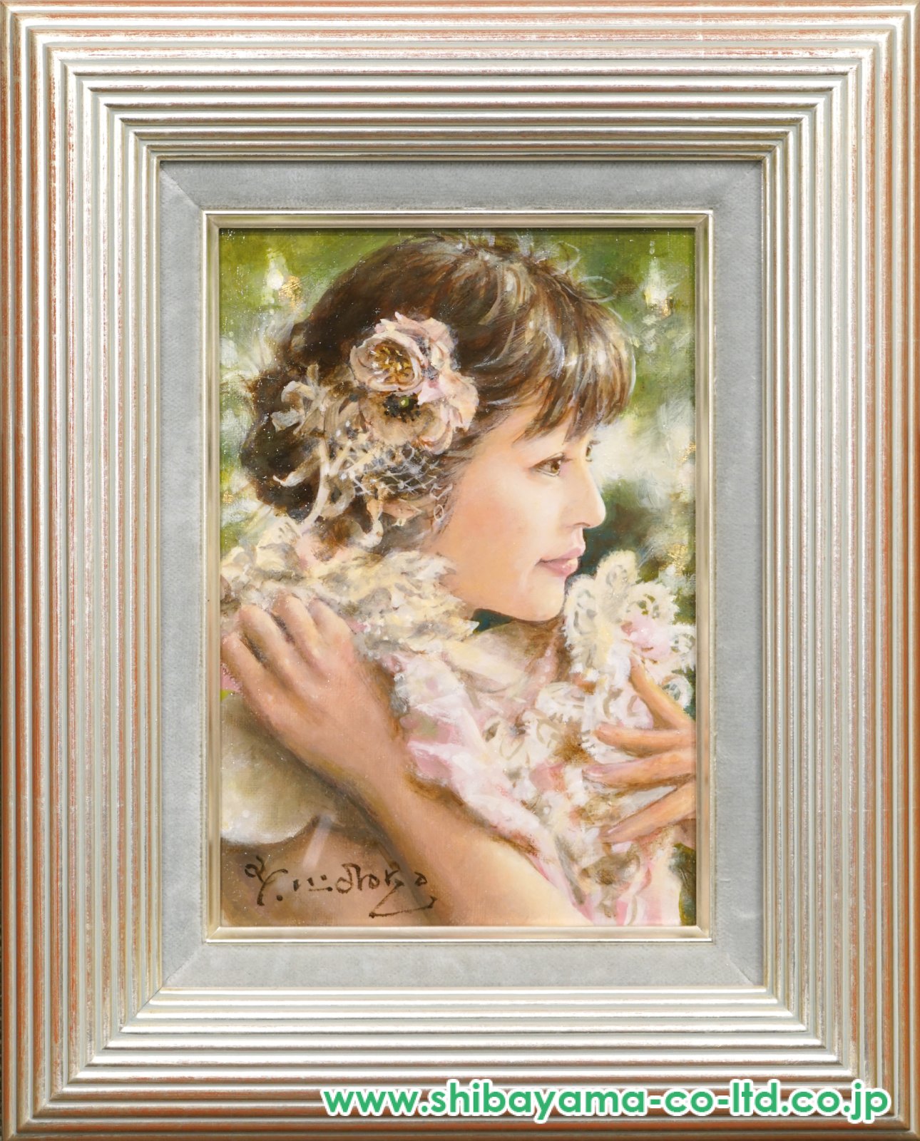 日高康志「装」油彩 SM :: 絵画買取・販売 - シバヤマ