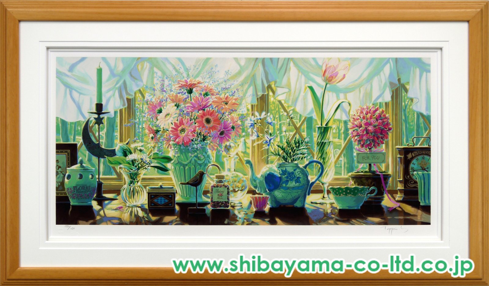 笹倉鉄平「窓辺」シルクスクリーン :: 絵画買取・販売 - シバヤマ