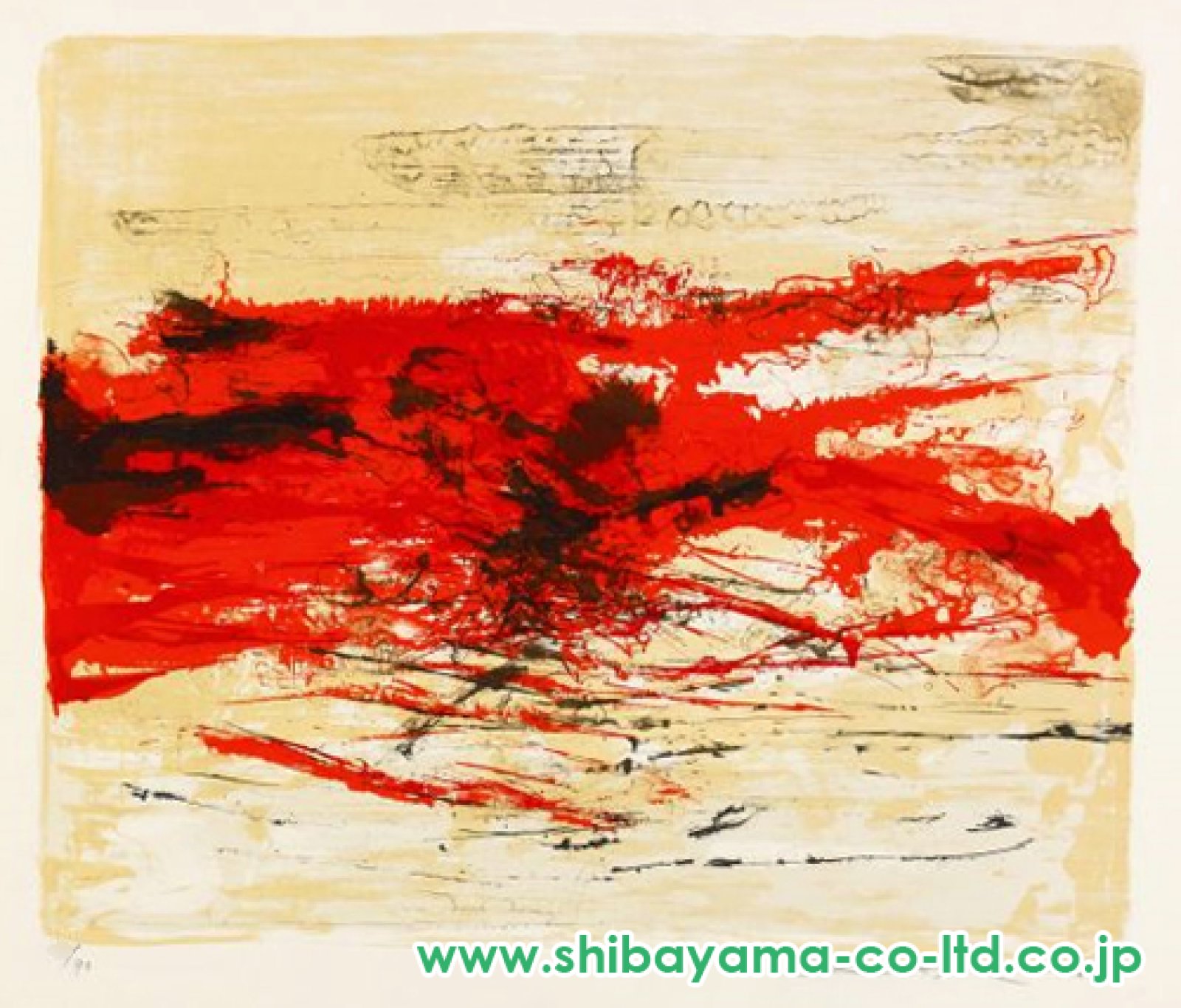 ザオ・ウーキー(趙無極)「Untitled」リトグラフ :: 絵画買取・販売