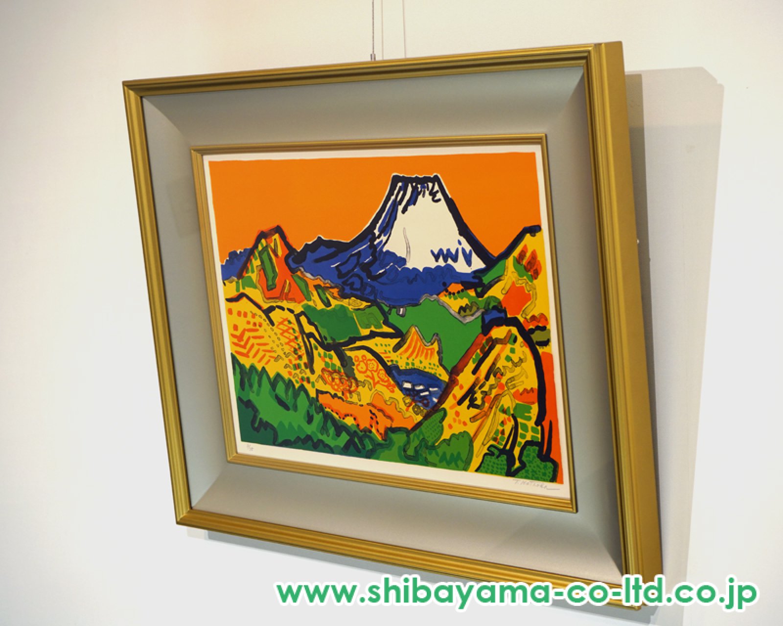 片岡球子「初冠雪の富士」リトグラフ :: 絵画買取・販売 - シバヤマ