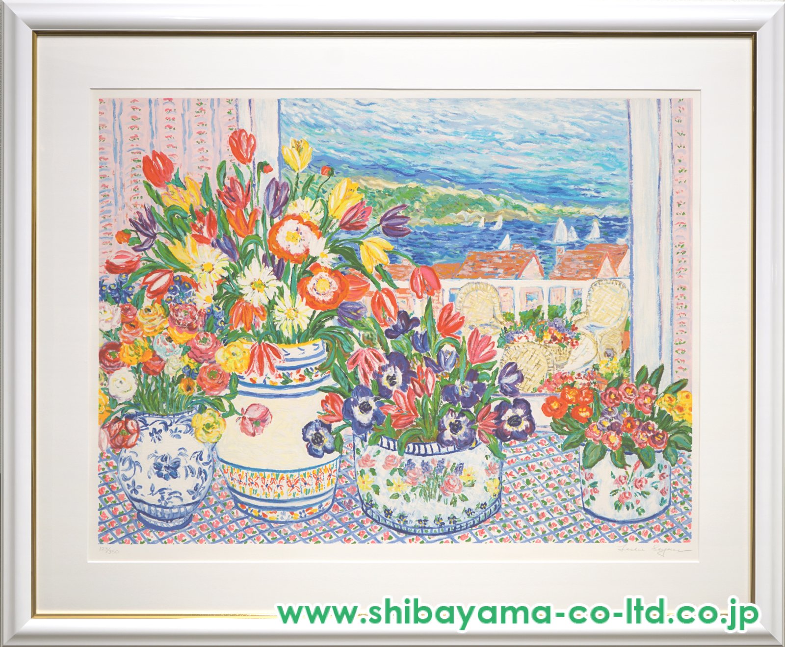 レスリー・セイヤー「セイリング」シルクスクリーン :: 絵画買取・販売