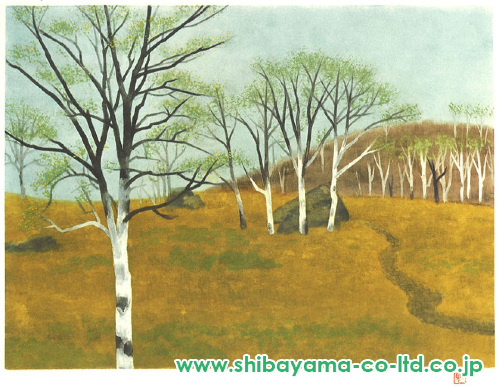 東山魁夷「春丘」リトグラフ :: 絵画買取・販売 - シバヤマ