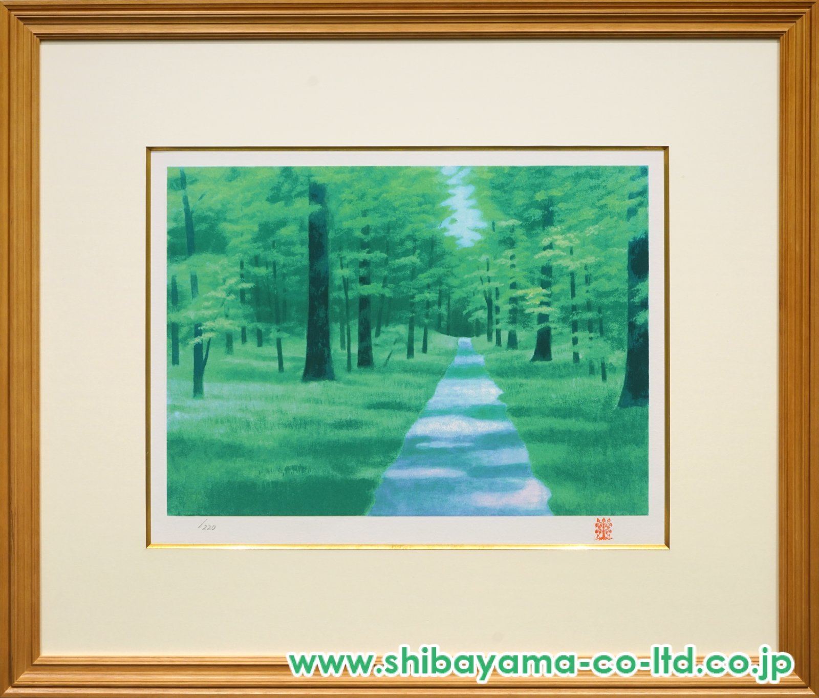 東山魁夷「日本の四季のこころより『若葉の径』」セリグラフ :: 絵画