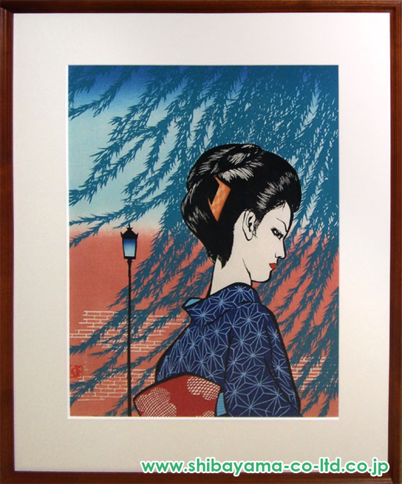 宮田雅之「大正の女」木版画 :: 絵画買取・販売 - シバヤマ