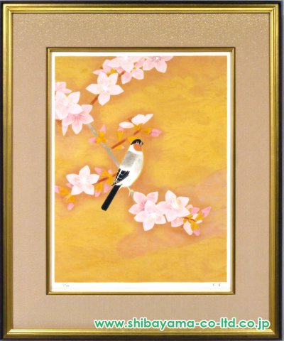 上村松篁「春禽」リトグラフ :: 絵画買取・販売 - シバヤマ