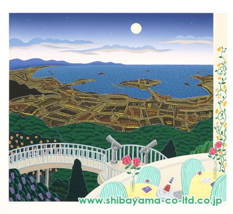 トーマス・マックナイト「神戸100万ドルの夜景」シルクスクリーン