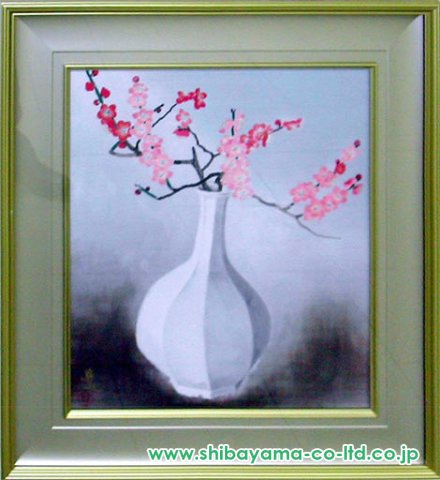 小倉遊亀「紅梅白壷 (こうばいはっこ)」リトグラフ :: 絵画買取・販売