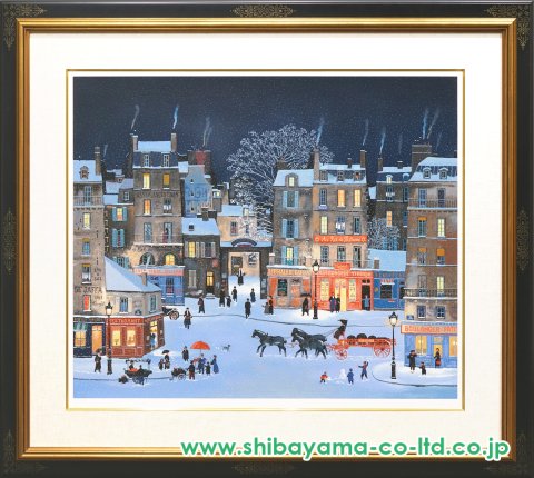 ミッシェル・ドラクロワ「Rue des Rosiers Suiteより『雪のロジェ通り