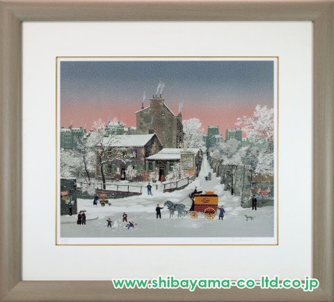 ミッシェル・ドラクロワ「雪のラパンアジル」リトグラフ :: 絵画買取