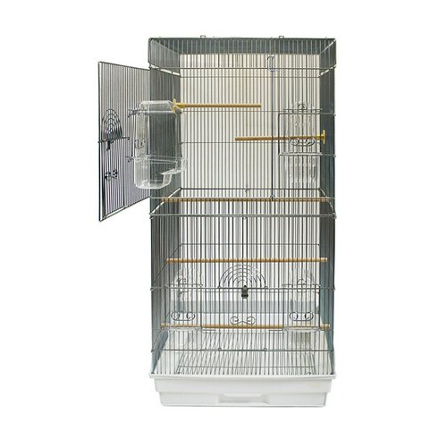 鳥かご HOEI 465ロング ホワイト (46.5×46.5×94cm) オカメ 中型インコ