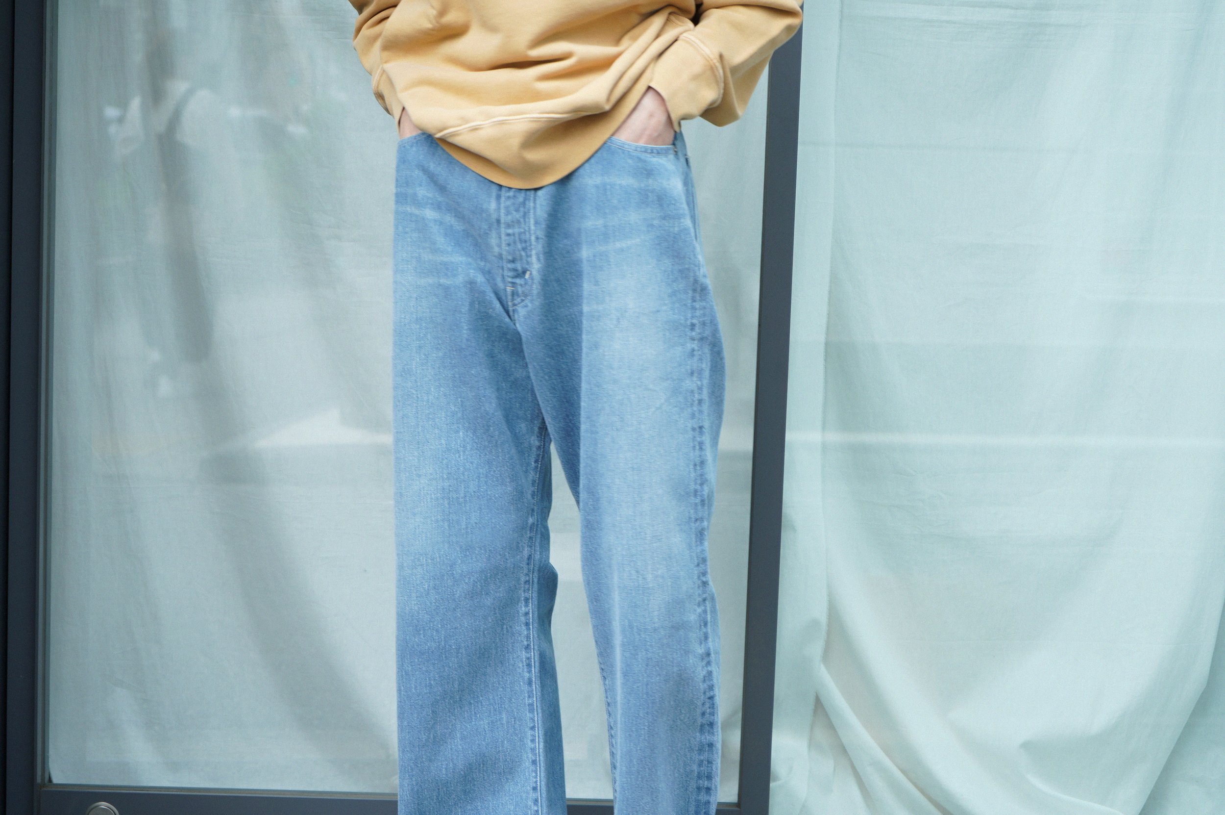 AURALEE SELVEDGE FADED LIGHT DENIM PANTS — TF Blog