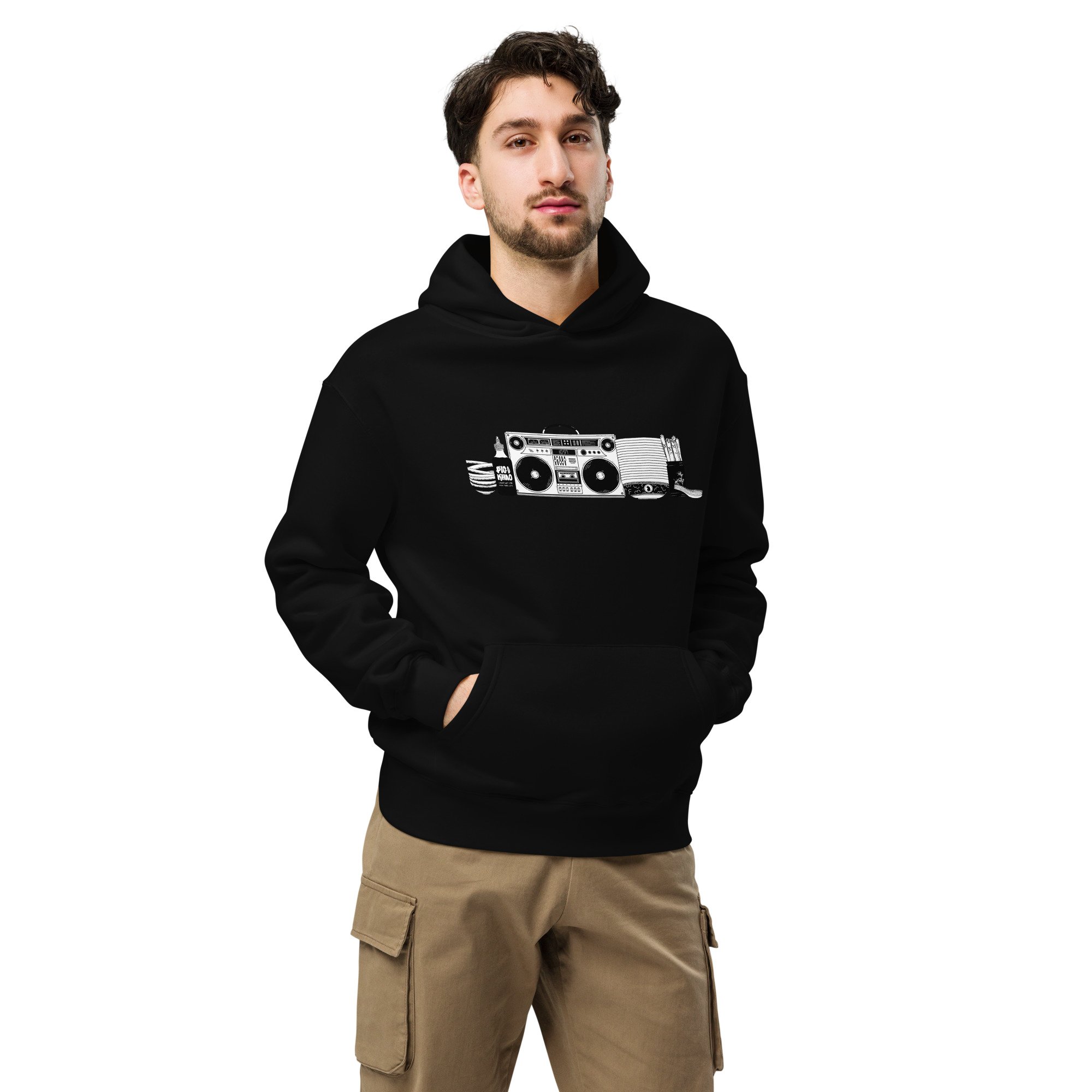 BOOMBOX OVERSIZED HOODIE — PIG & KHAO