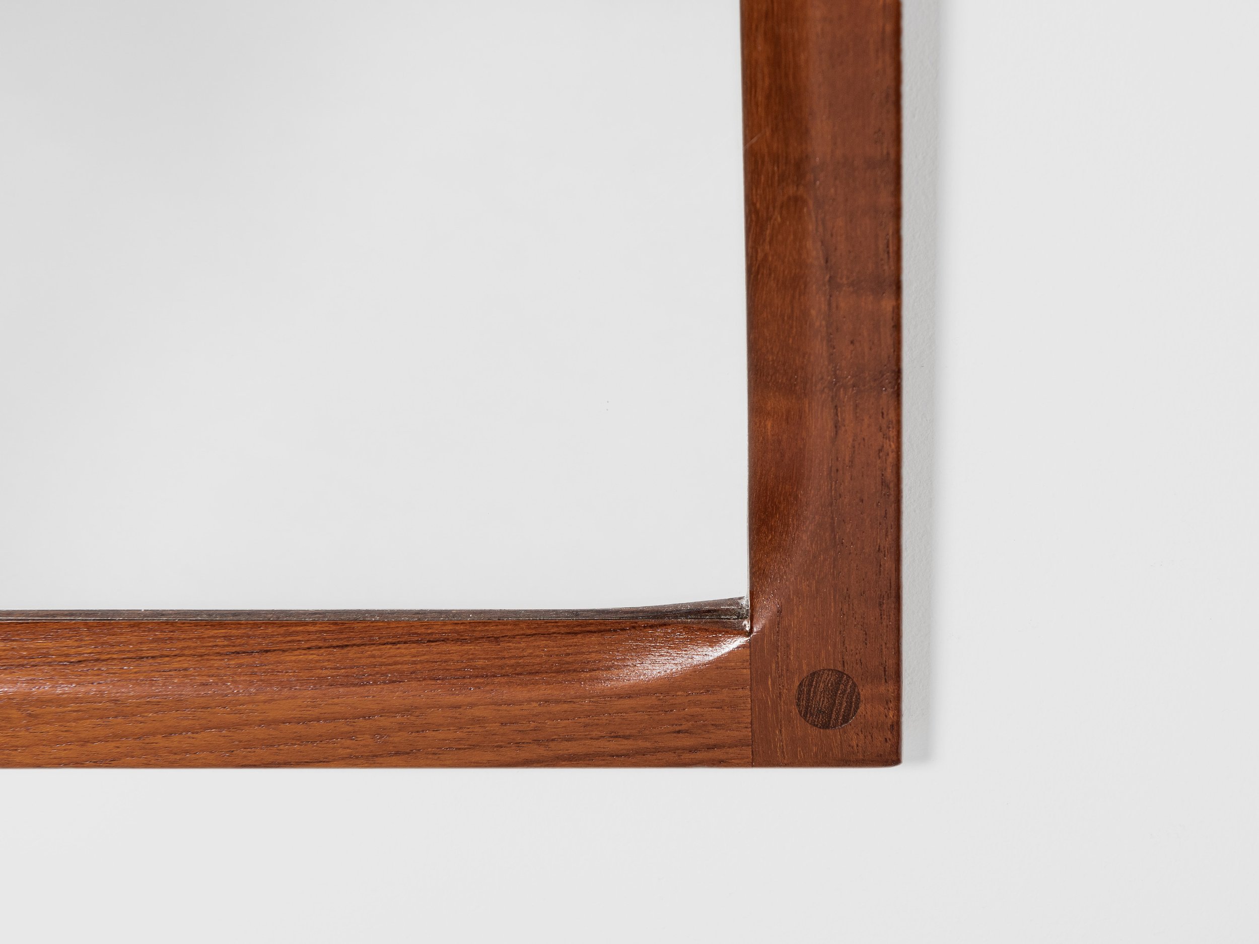 Midcentury Danish mirror model 165 in teak by Kai Kristiansen for