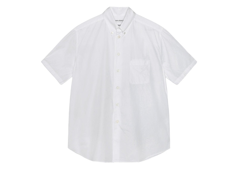 Stussy x Our Legacy Work Shop Borrowed S/S Shirt White Poplin